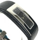 GUCCI 7800S Logo Bangle Watch Leather Quartz Women's Watch Wristwatch Leather / SS Silver/Black Used