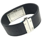 GUCCI 7800S Logo Bangle Watch Leather Quartz Women's Watch Wristwatch Leather / SS Silver/Black Used