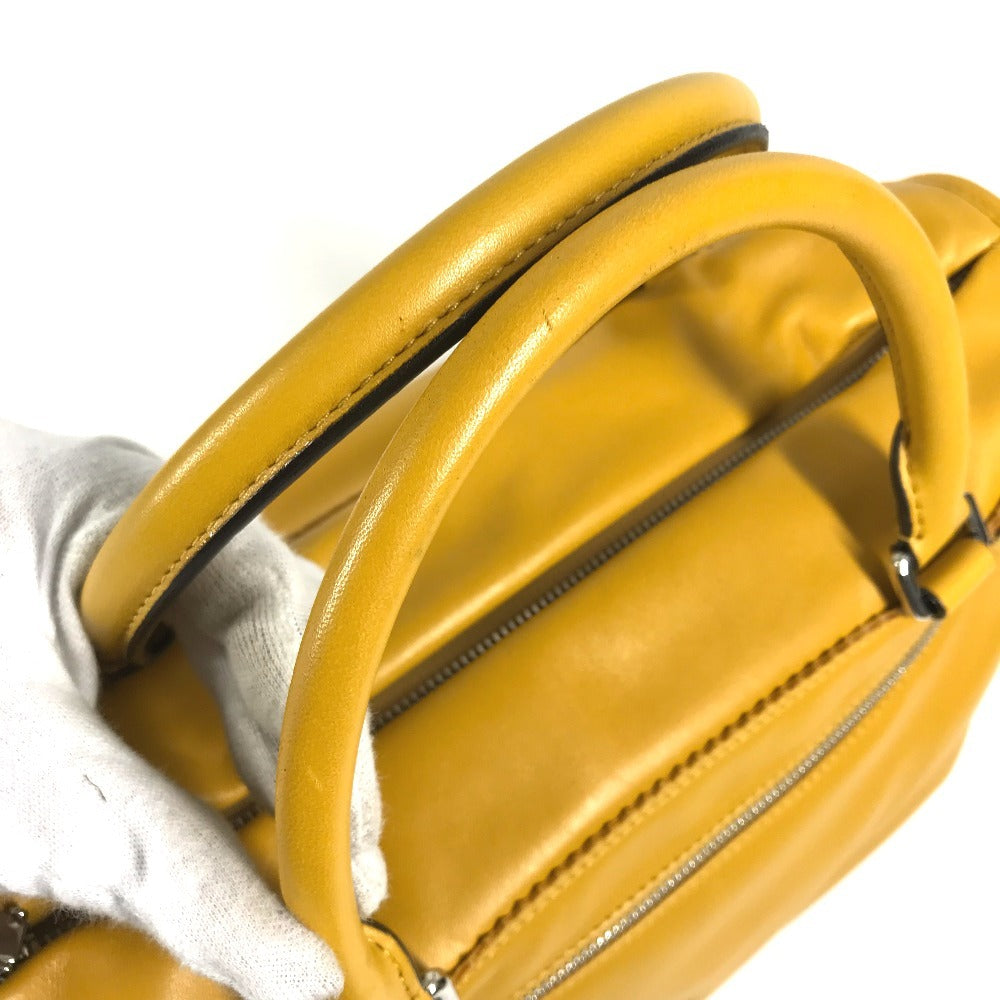 LOEWE Anagram Logo Tassel Fringe Seville 2WAY Bag Shoulder Bag Tote Bag Hand Bag Nappa leather yellow Used