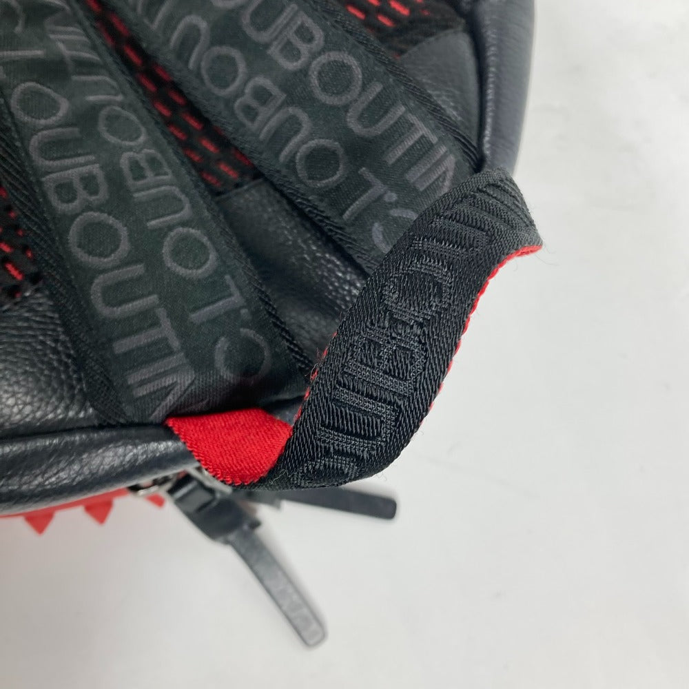 Christian Louboutin ラバーソール Backparis バックパリス カバン バックパック リュックサック レザー メンズ ブラック