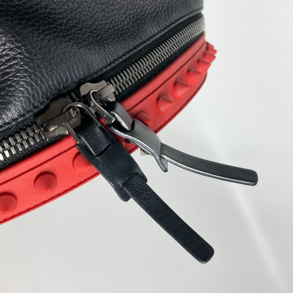 Christian Louboutin ラバーソール Backparis バックパリス カバン バックパック リュックサック レザー メンズ ブラック