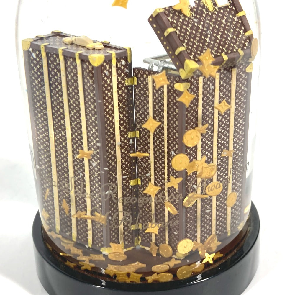 LOUIS VUITTON 2009年限定 置物 ワードロープトランク ノベルティ 非売品 インテリア スノードーム ガラス レディース ブラウン