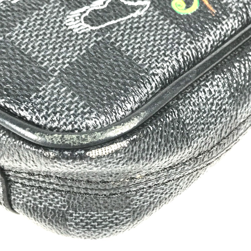 LOUIS VUITTON ダミエグラフィットマップ ダヌーブ PM NM カバン 斜め掛け ポシェット ショルダーバッグ ダミエグラフィットキャンバス メンズ ブラック
