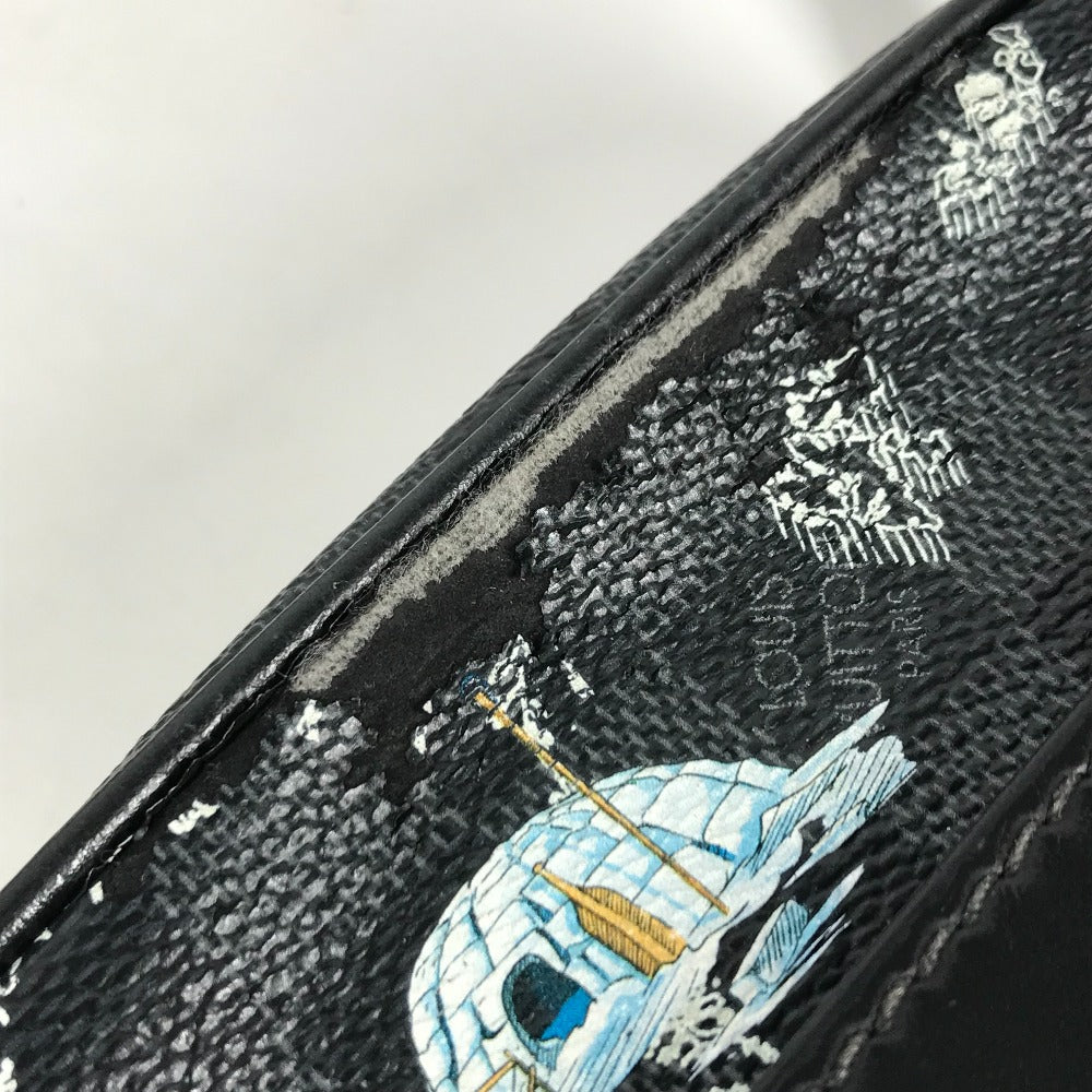 LOUIS VUITTON ダミエグラフィットマップ ダヌーブ PM NM カバン 斜め掛け ポシェット ショルダーバッグ ダミエグラフィットキャンバス メンズ ブラック
