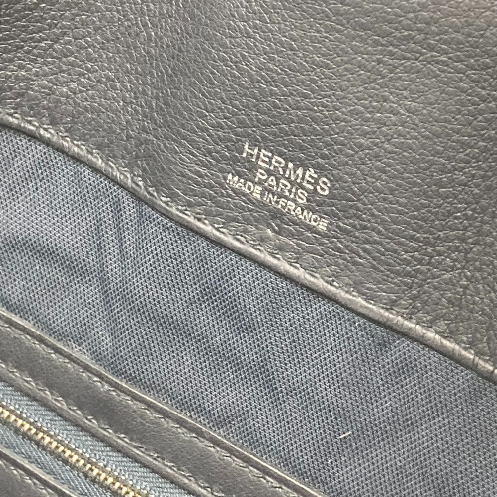 HERMES シティスライド ポーチ カバン クラッチバッグ レザー ユニセックス ネイビー