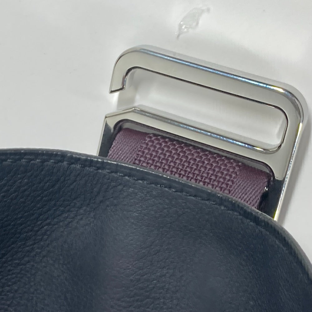 HERMES シティスライド ポーチ カバン クラッチバッグ レザー ユニセックス ネイビー