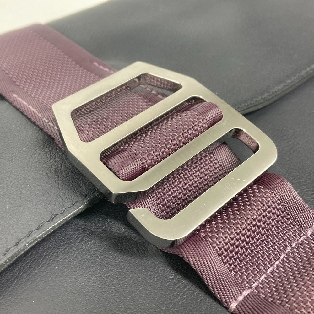 HERMES シティスライド ポーチ カバン クラッチバッグ レザー ユニセックス ネイビー
