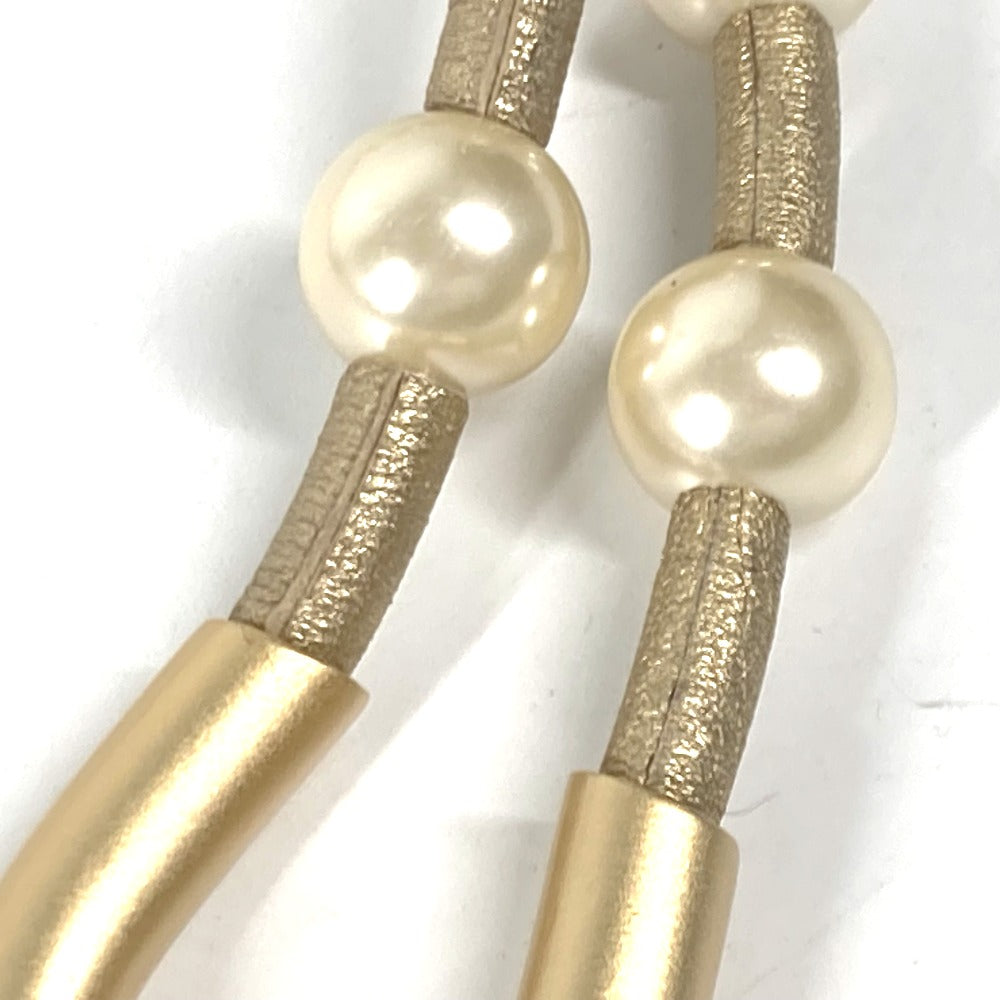 CHANEL 01C フェイクパール 2重ベルト Wベルト アクセサリー ズボン用ベルト ベルト フェイクパール レディース ゴールド
