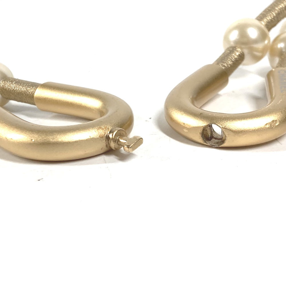 CHANEL 01C フェイクパール 2重ベルト Wベルト アクセサリー ズボン用ベルト ベルト フェイクパール レディース ゴールド