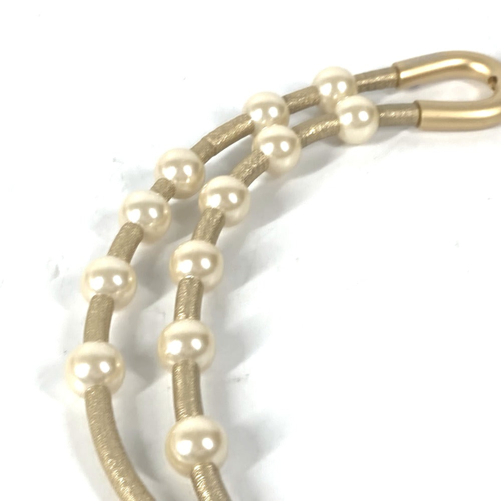 CHANEL 01C フェイクパール 2重ベルト Wベルト アクセサリー ズボン用ベルト ベルト フェイクパール レディース ゴールド