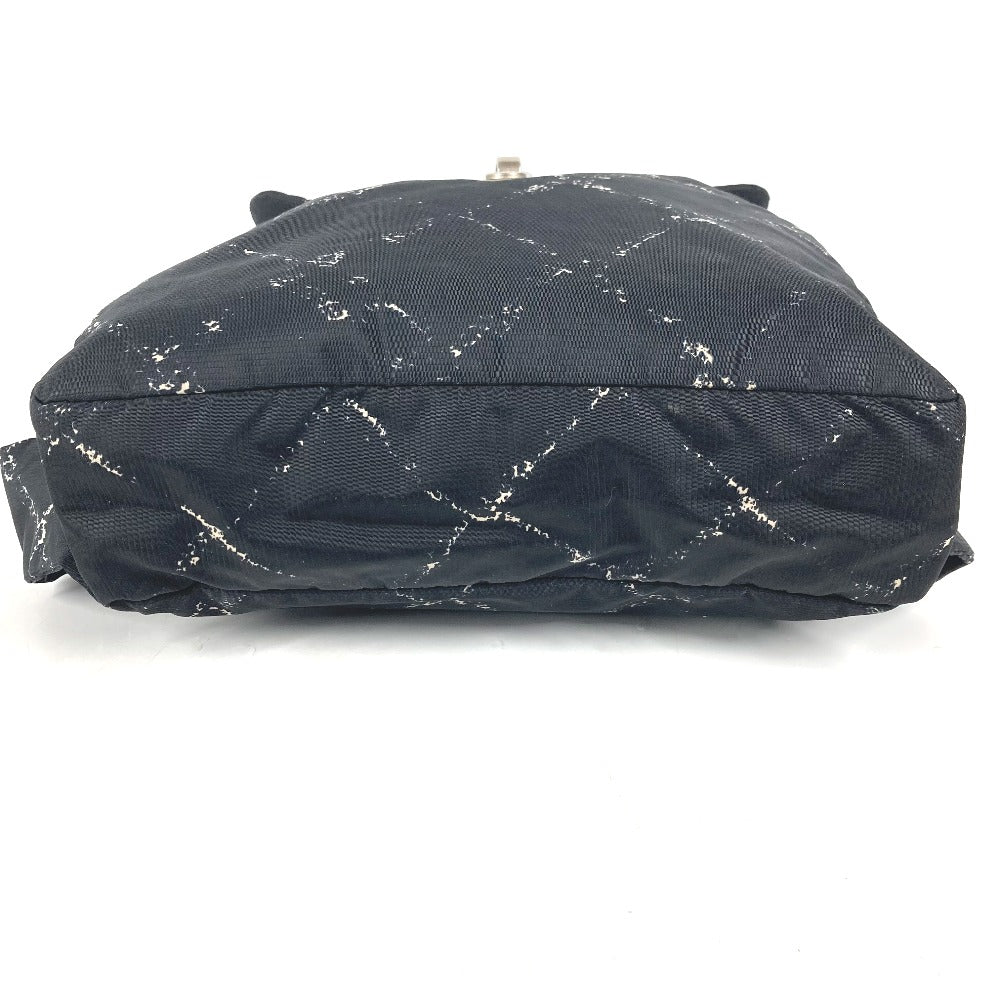 CHANEL 旧トラベルライン バックパック カバン リュックサック ナイロン レディース ブラック