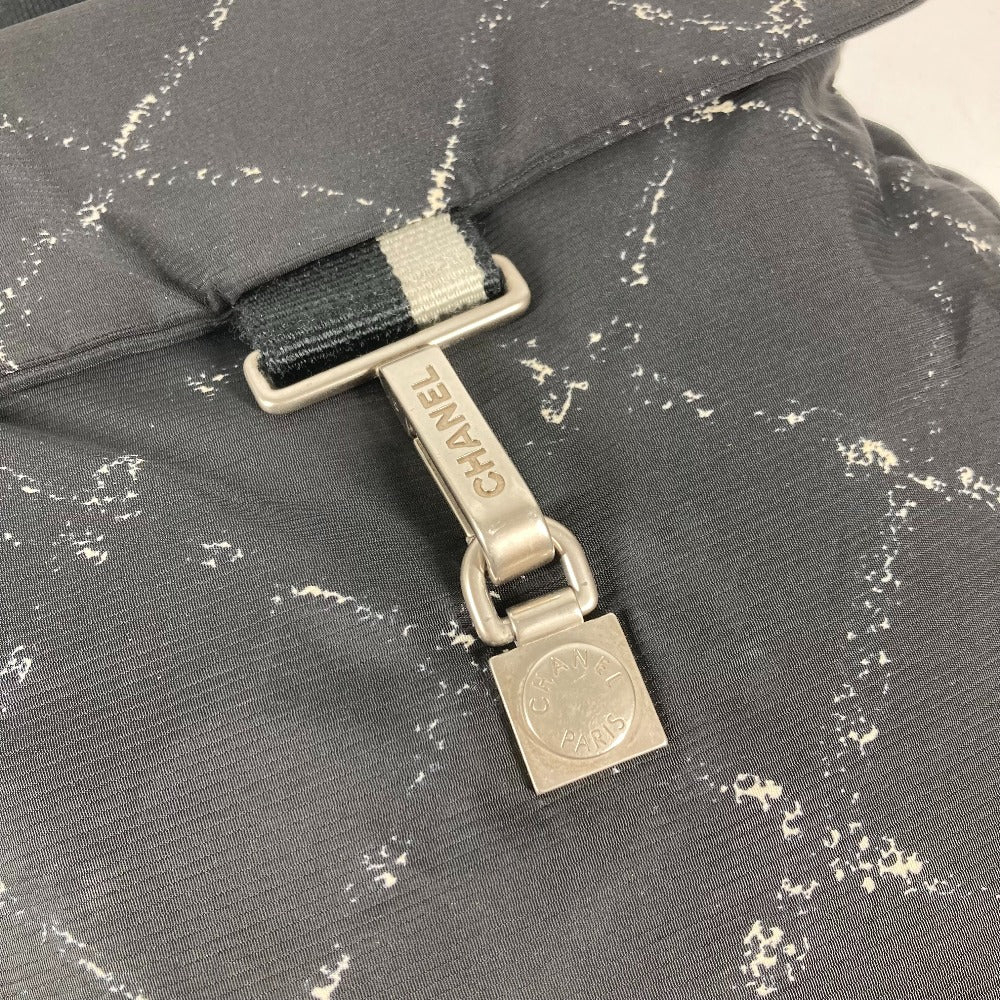 CHANEL 旧トラベルライン バックパック カバン リュックサック ナイロン レディース ブラック