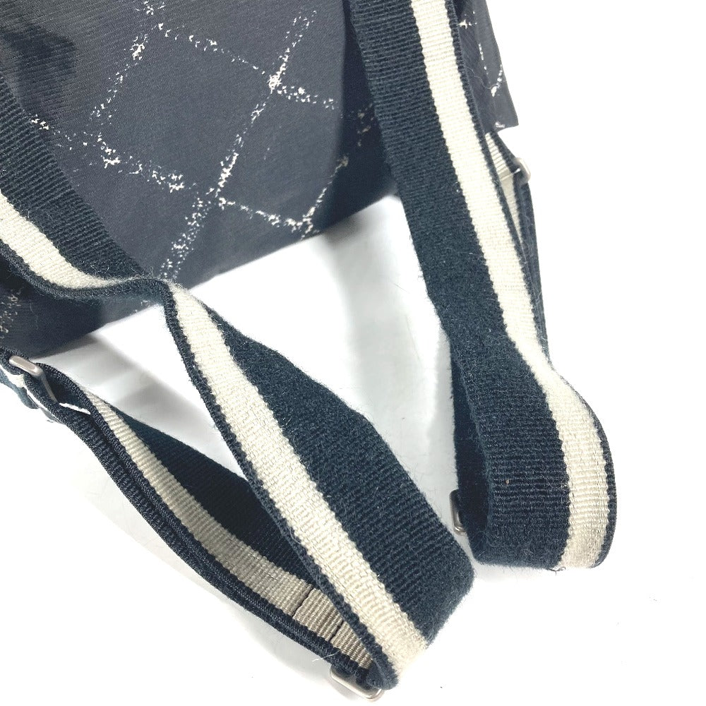 CHANEL 旧トラベルライン バックパック カバン リュックサック ナイロン レディース ブラック