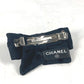 CHANEL 14C ドット 水玉 アクセサリー ヘアアクセサリー バレッタ キャンバス レディース ブラック