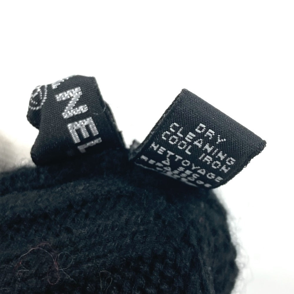 CHANEL NO5 ロゴ グローブ アクセサリー 手袋 カシミヤ レディース ブラック