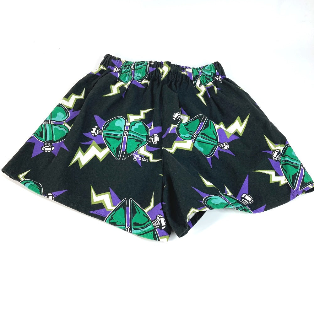 Prada Franken Logo Shorts, Cotton, Women's, Black