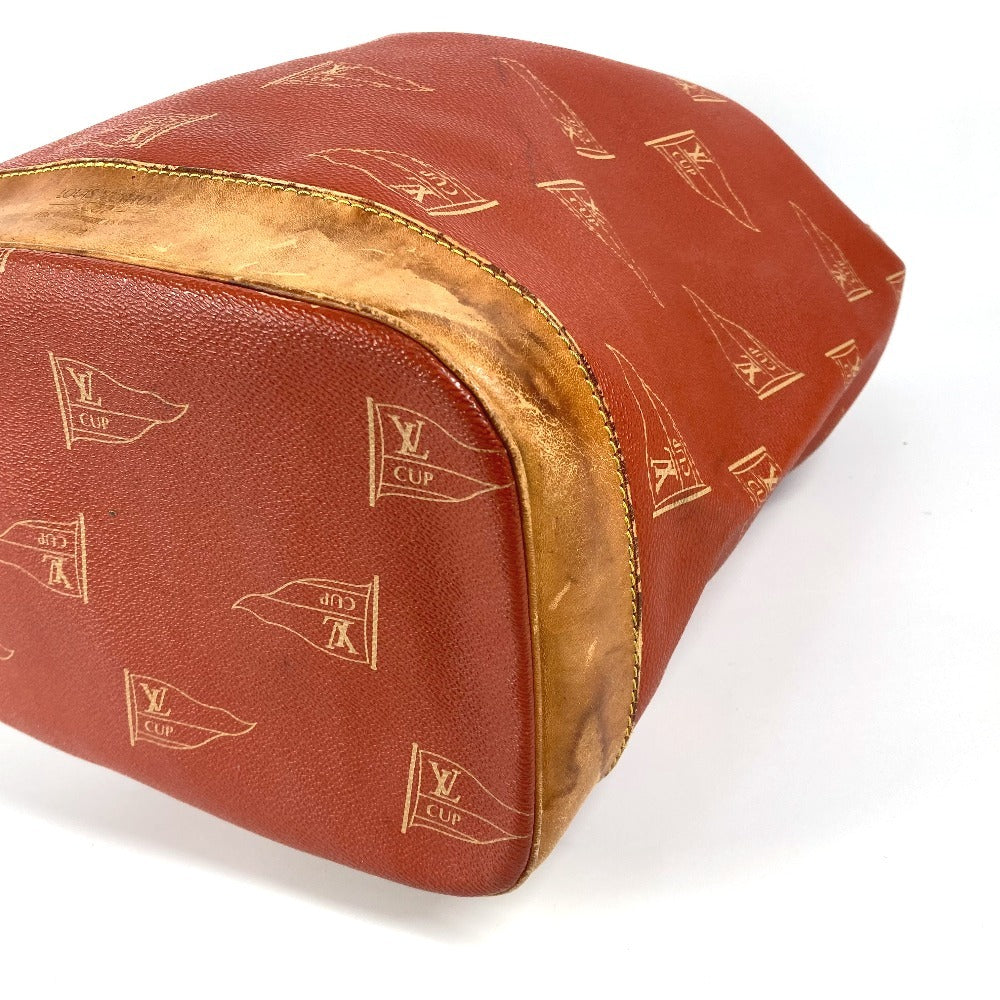 LOUIS VUITTON M80026 ルイヴィトンカップ 95 LVCUP サントロペ カバン 肩掛け 巾着バッグ ショルダーバッグ レザー/キャンバス レディース アボガニー オレンジ