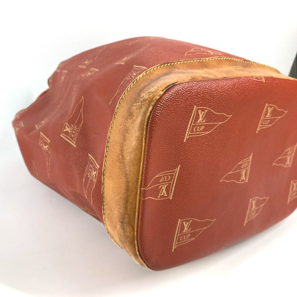 LOUIS VUITTON M80026 ルイヴィトンカップ 95 LVCUP サントロペ カバン 肩掛け 巾着バッグ ショルダーバッグ レザー/キャンバス レディース アボガニー オレンジ