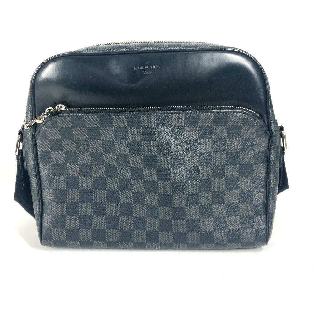 LOUIS VUITTON N41408 Damier Graphite Dayton PM Crossbody Messenger Bag/Shoulder Bag in Damier Graphite Canvas, Unisex, Black