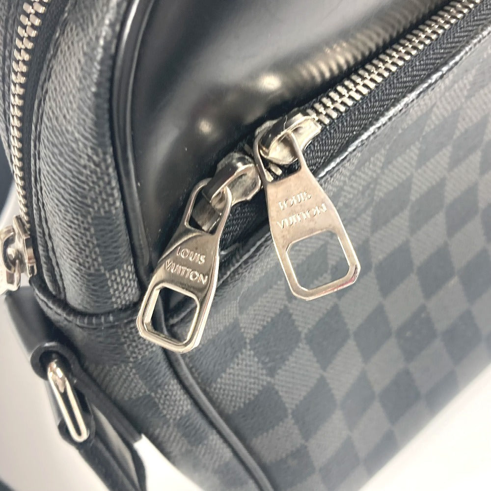 LOUIS VUITTON N41408 Damier Graphite Dayton PM Crossbody Messenger Bag/Shoulder Bag in Damier Graphite Canvas, Unisex, Black