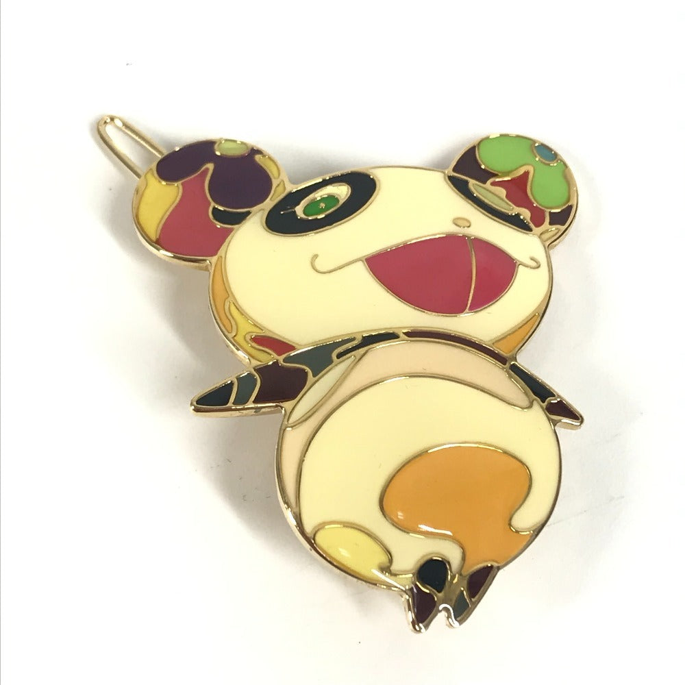 LOUIS VUITTON M92595 Takashi Murakami Panda Onion Head Flower Hat Man Hairpin 3-Piece Set, Metal Barrette, Unisex, Multicolor