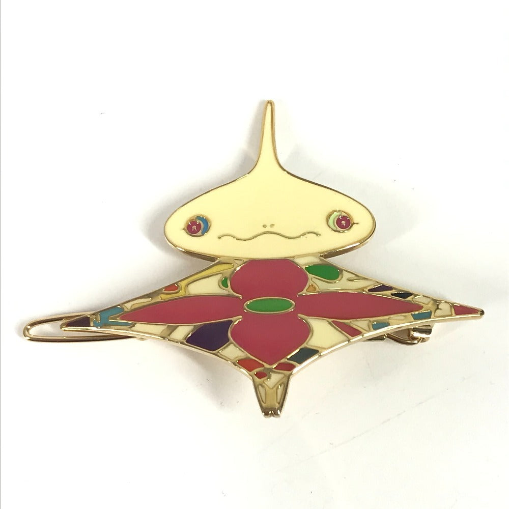 LOUIS VUITTON M92595 Takashi Murakami Panda Onion Head Flower Hat Man Hairpin 3-Piece Set, Metal Barrette, Unisex, Multicolor
