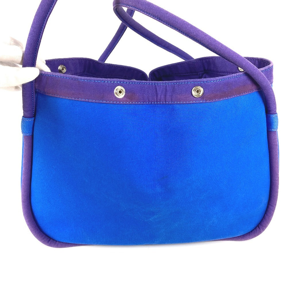 HERMES Sac Baga GM with pouch, Sac Baga GM tote bag, handbag, canvas, women's, blue