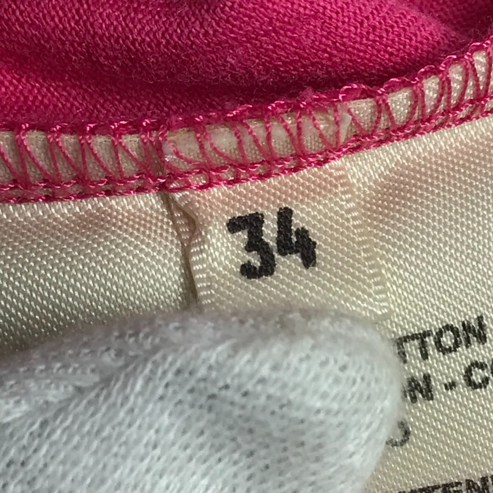 HERMES Embroidered Mosaic H Logo Pocket Apparel T-Shirt Dress, Round Neck, Cotton, Women's, Pink