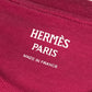 HERMES Embroidered Mosaic H Logo Pocket Apparel T-Shirt Dress, Round Neck, Cotton, Women's, Pink