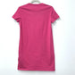 HERMES Embroidered Mosaic H Logo Pocket Apparel T-Shirt Dress, Round Neck, Cotton, Women's, Pink
