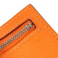 HERMES Zipzac Compact Wallet Bi-fold Swift Unisex Orange