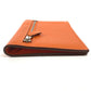 HERMES Zipzac Compact Wallet Bi-fold Swift Unisex Orange