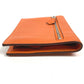 HERMES Zipzac Compact Wallet Bi-fold Swift Unisex Orange