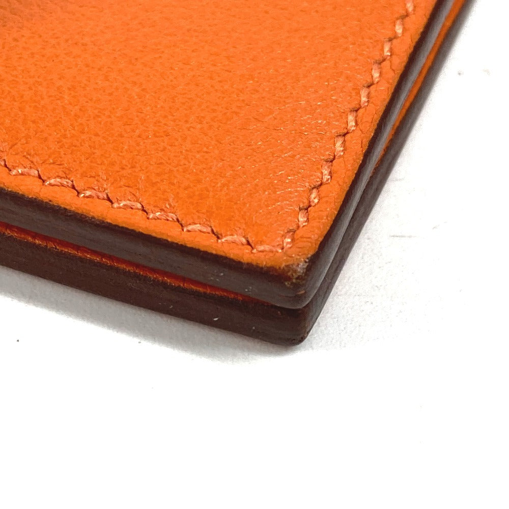 HERMES Zipzac Compact Wallet Bi-fold Swift Unisex Orange