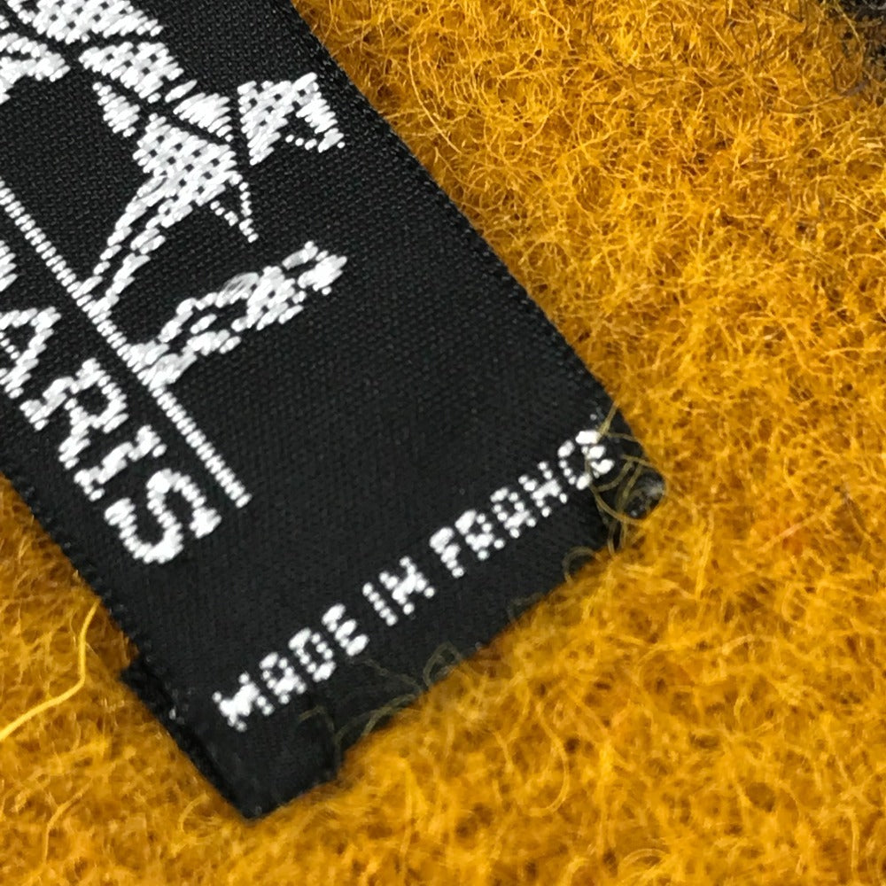 HERMES Rocabar Wool Scarf, Unisex, Yellow