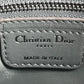 Dior ロゴ カナージュ キルティング 斜め掛け ポシェット フラップ ショルダーバッグ レザー/ナイロン ユニセックス グレー系