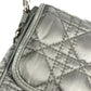 Dior ロゴ カナージュ キルティング 斜め掛け ポシェット フラップ ショルダーバッグ レザー/ナイロン ユニセックス グレー系