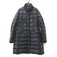 MONCLER logo patch long-sleeved HERMIFUR GIUBBOTTO HERMIFUR JACKET, polyester, long down jacket, women's, navy