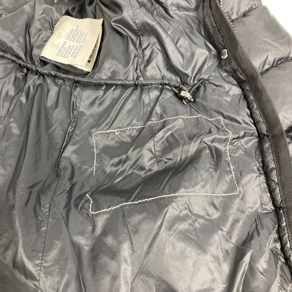 MONCLER logo patch long-sleeved HERMIFUR GIUBBOTTO HERMIFUR JACKET, polyester, long down jacket, women's, navy