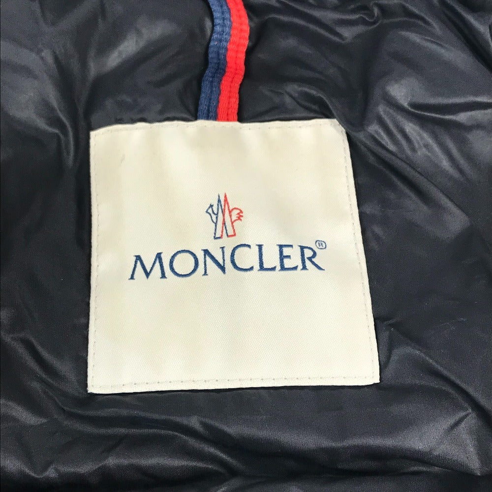 MONCLER logo patch long-sleeved HERMIFUR GIUBBOTTO HERMIFUR JACKET, polyester, long down jacket, women's, navy