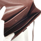 HERMES Envelope Bag Flap Pouch Second Bag Clutch Bag Leather Unisex Brown