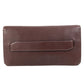 HERMES Envelope Bag Flap Pouch Second Bag Clutch Bag Leather Unisex Brown