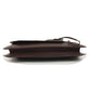 HERMES Envelope Bag Flap Pouch Second Bag Clutch Bag Leather Unisex Brown