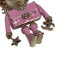 CHANEL B25B Gabrielle Chanel Doll CC Coco Mark Logo Faux Pearl Heart Star Bag Charm Key Holder Metal Ladies Pink