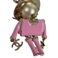 CHANEL B25B Gabrielle Chanel Doll CC Coco Mark Logo Faux Pearl Heart Star Bag Charm Key Holder Metal Ladies Pink