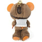 LOUIS VUITTON M03441 Monogram Bear Stuffed Animal Bag Charm LV Louis Snow Bag Charm Strap Keychain Faux Fur Unisex Brown