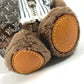 LOUIS VUITTON M03441 Monogram Bear Stuffed Animal Bag Charm LV Louis Snow Bag Charm Strap Keychain Faux Fur Unisex Brown
