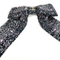 CHANEL 25B CC Coco Mark Logo Ribbon Hair Accessory Hair Clip Barrette Silk Women's Pink
