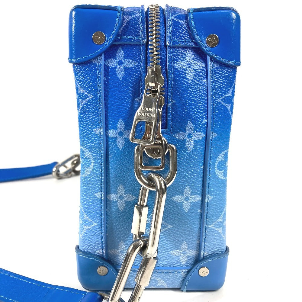 LOUIS VUITTON M45430 モノグラム クラウズ 雲 ソフトトランク 斜め掛け カバン BOX ボックス ショルダーバッグ レザー/キャンバス ユニセックス ブルー