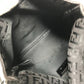 FENDI Zucca Logo Bag Flap Crossbody Pochette Shoulder Bag Leather/Canvas Unisex Black